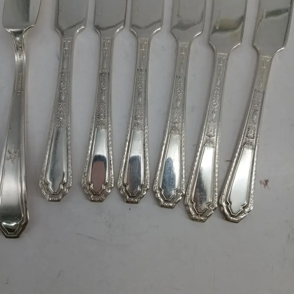 7X Spr ROGERS Extra Plate SilverPlate CHALFONTE Spreaders Flatware